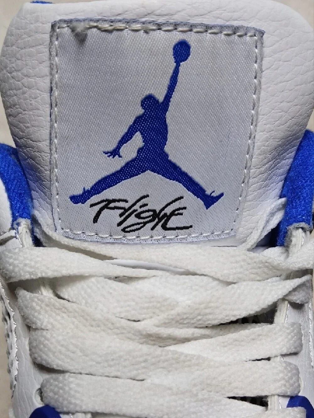 Nike Air Jordan 4 Retro 'Motorsports' White and Blue Women's  Sneakers Size 7
